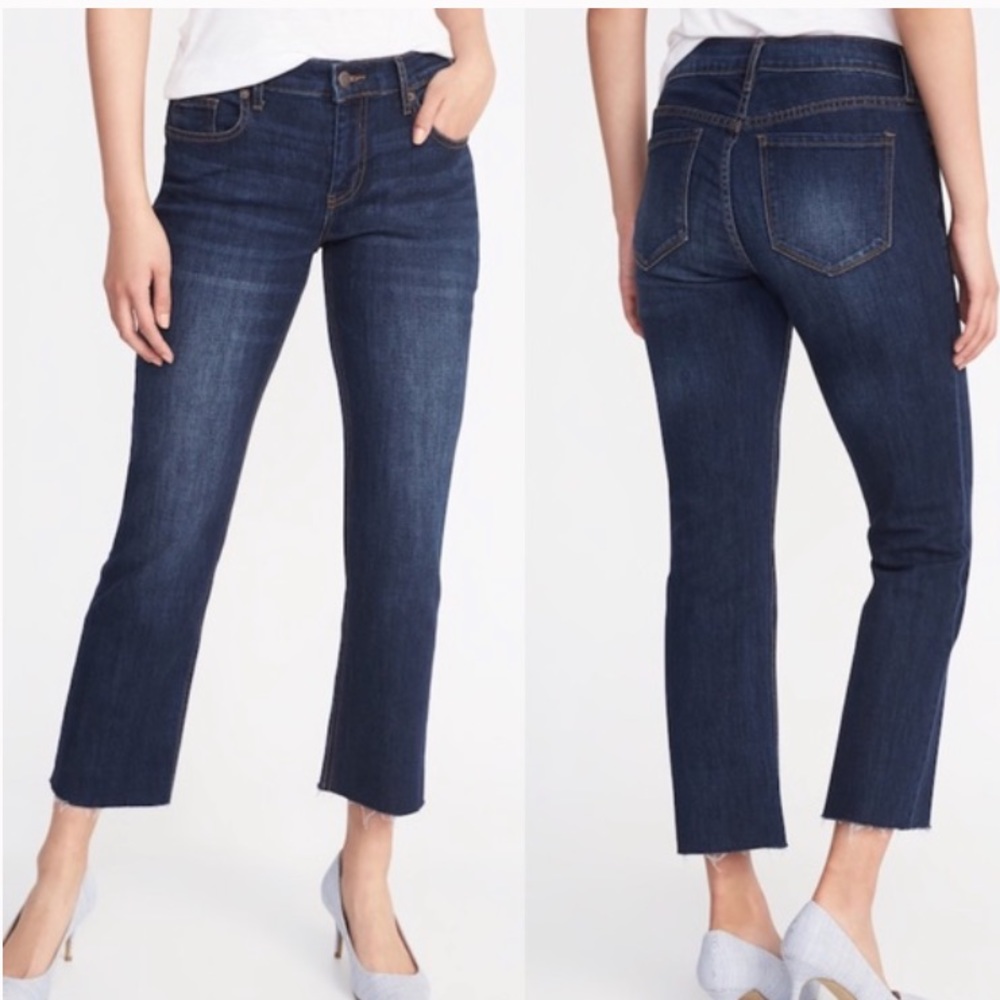Old Navy Raw Edge Flare Ankle Jeans - NWT - 18